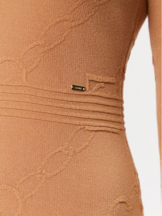 Gaudi Gaudi Плетена рокля 321FD13005 Оранжев Regular Fit
