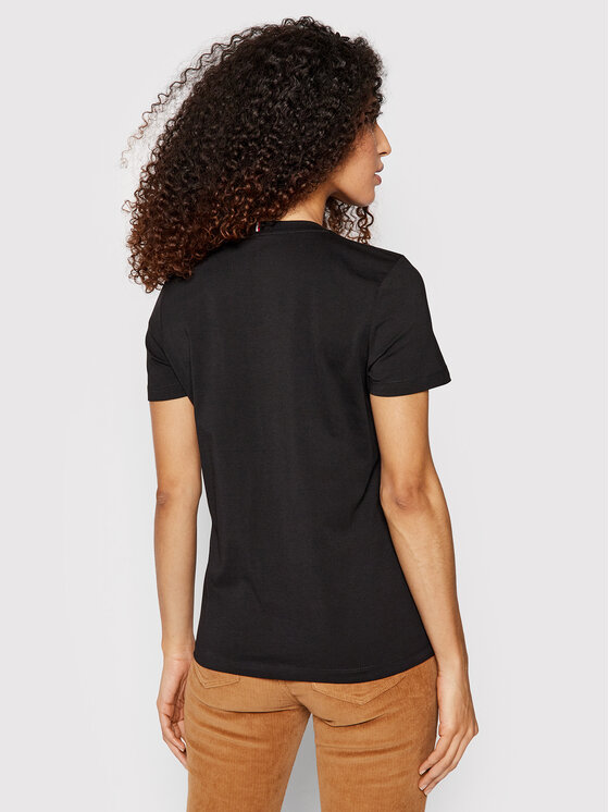 Tommy Hilfiger Tommy Hilfiger T-Shirt Heritage Crew Neck Graphic Tee WW0WW24967 Černá Regular Fit