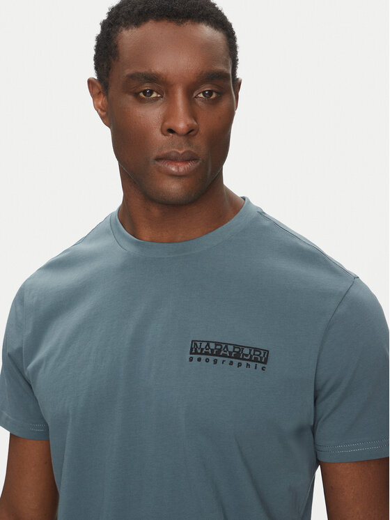 Napapijri Napapijri T-Shirt S-Vignoni NP0A4ILX Niebieski Regular Fit