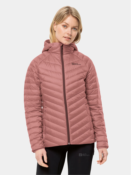 Jack Wolfskin Vatovaná bunda Passamani Down Hoody 1207101 Ružová Regular Fit