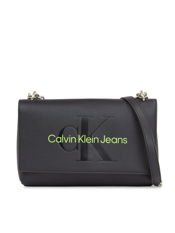 Geantă Calvin Klein Jeans Sculpted Ew Flap Conv25 Mono K60K611866 Negru
