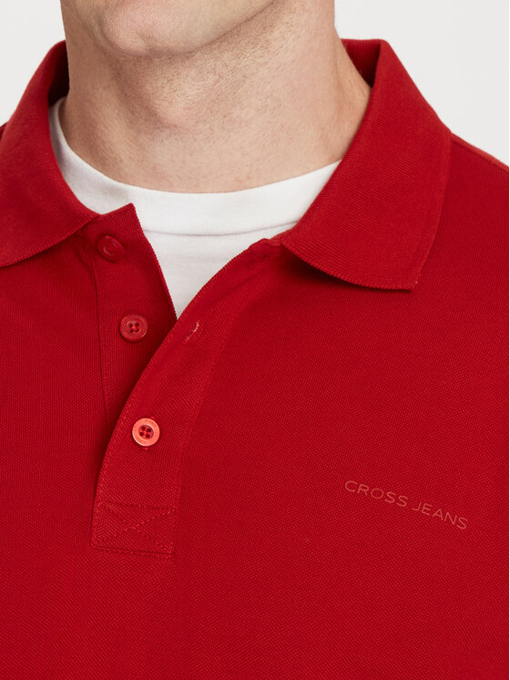 Cross Jeans Cross Jeans Polo 16087-007 Czerwony Regular Fit