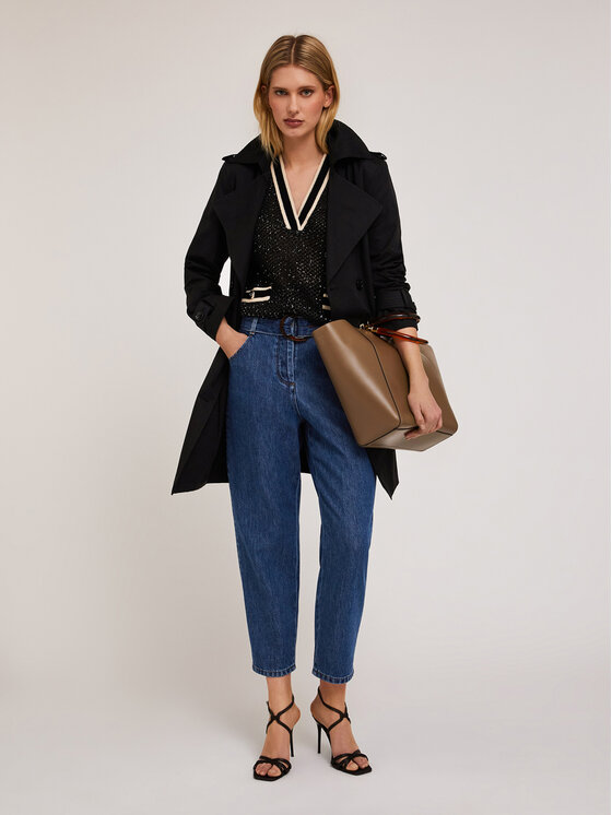 Motivi Motivi Cappotto 0058Q000567N033 Nero Regular Fit