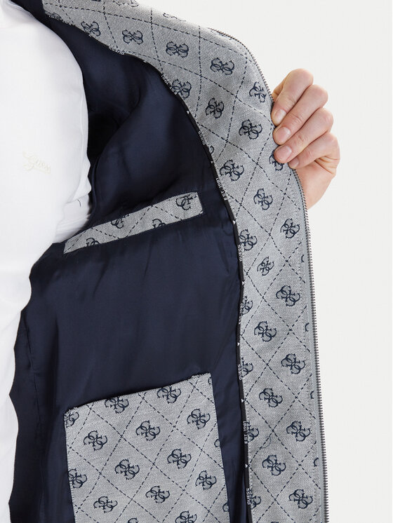 Guess Guess Hemdjacke M6GL05 W1661 Grau Classic Fit