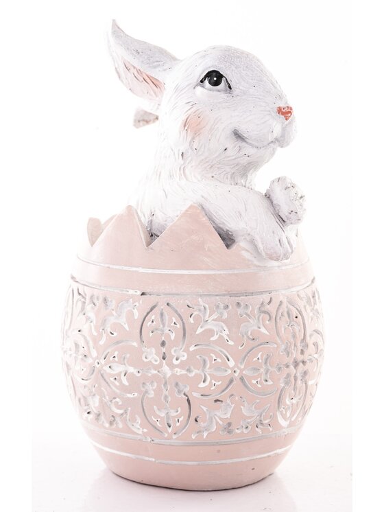 MIAhome MIAhome Figurka króliczek w skorupce PISANKI Różowy