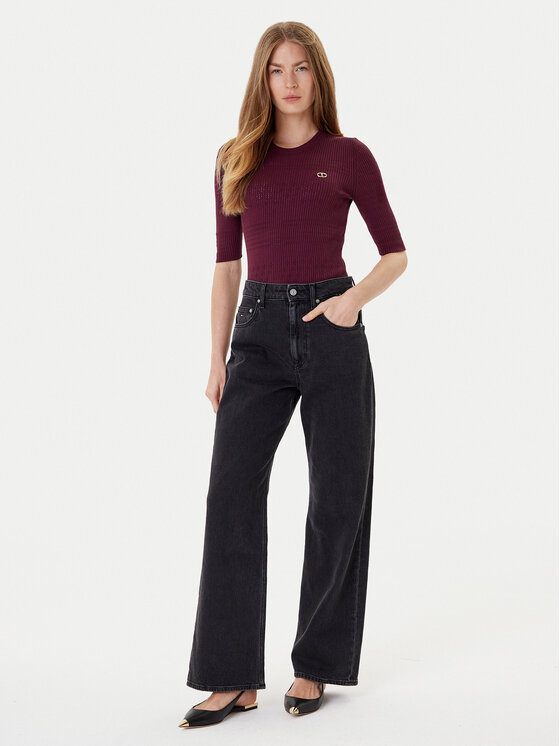 TWINSET TWINSET Pulover 252TP3240 Vișiniu Regular Fit