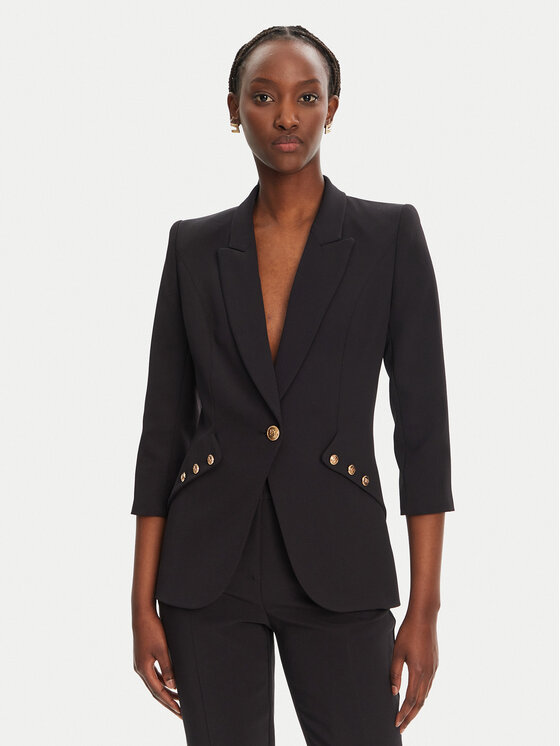 Elisabetta Franchi Elisabetta Franchi Zakó GI-164-52E2-V640 Fekete Regular Fit