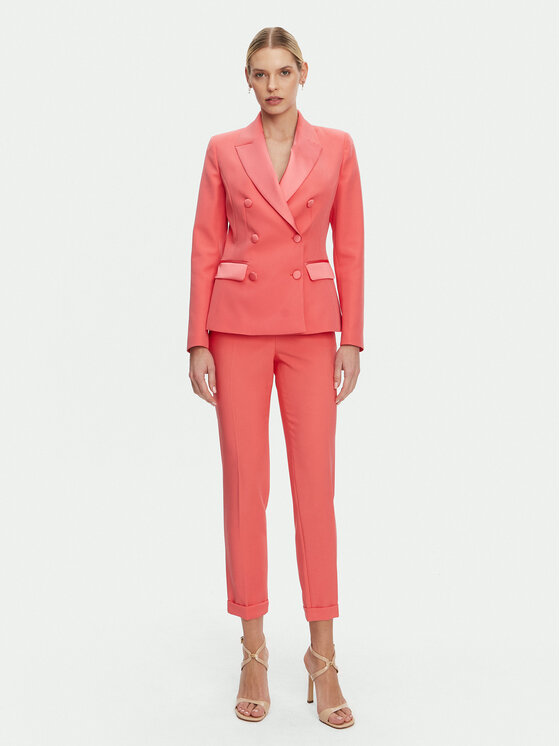 ARTIGLI ARTIGLI Штани з тканини ACPA000837 Кораловий Regular Fit