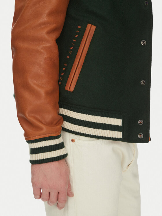 Serge Pariente Serge Pariente Яке бомбър Varsity Bomber Зелен Regular Fit
