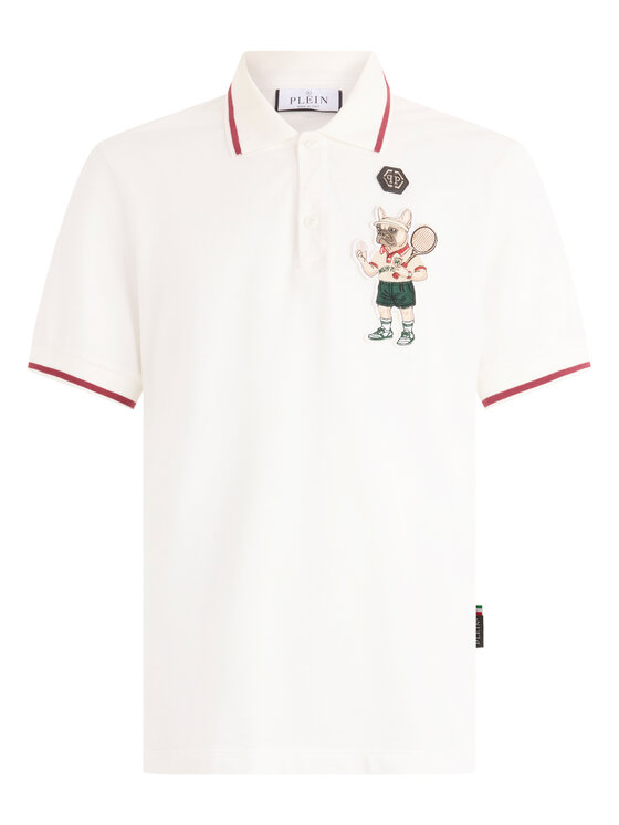 PHILIPP PLEIN PHILIPP PLEIN Polo 30555 Biały Slim Fit