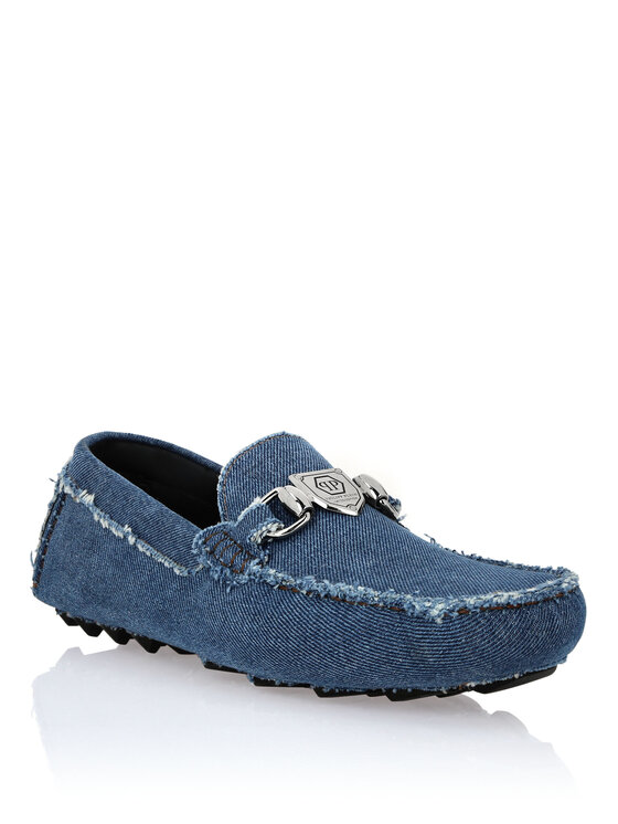 PHILIPP PLEIN PHILIPP PLEIN Mokasyny 25617 Błękitny