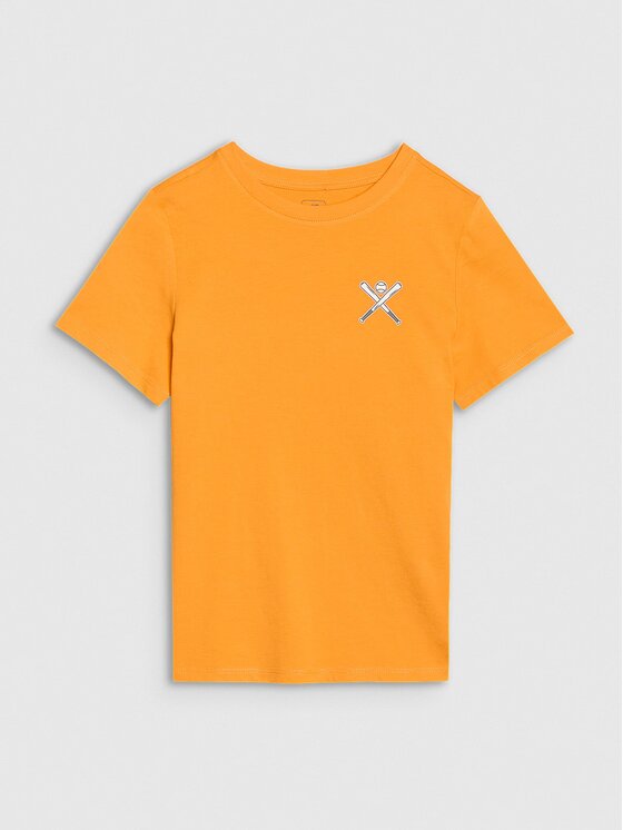 4F 4F T-Shirt 4FJRSS25TTSHM2642-70S Πορτοκαλί Regular Fit