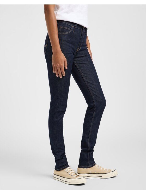 Lee Lee Jeansy Scarlett High Niebieski Skinny Fit