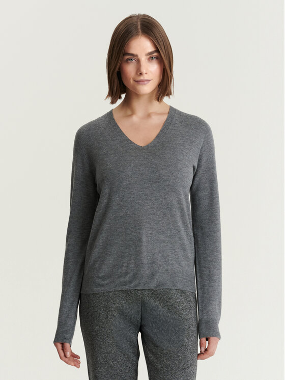 TATUUM TATUUM Sweter MERSA Szary Classic Fit