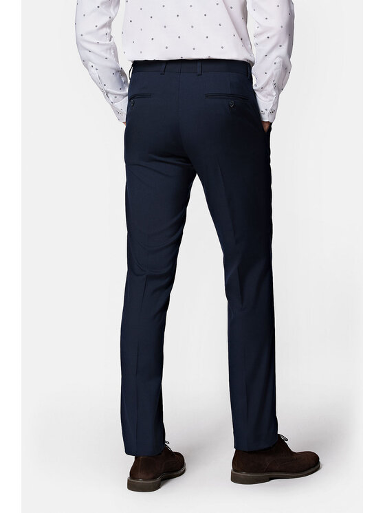 Lancerto Lancerto Spodnie materiałowe Performance Mix SP073123000005 Granatowy Slim Fit