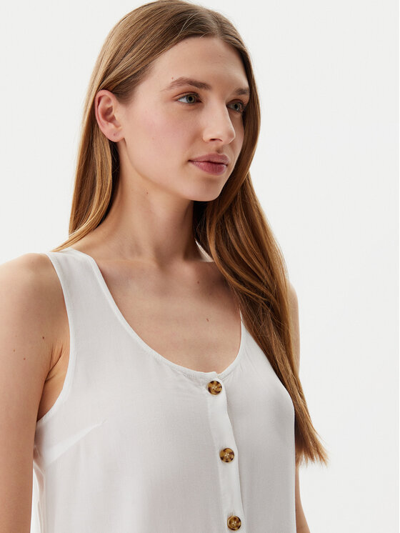 Vero Moda Vero Moda Τοπ Bumpy 10325830 Λευκό Standard Fit