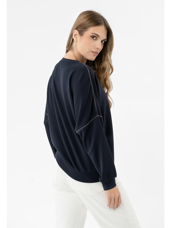 Volcano Volcano Bluza B-KIM Granatowy Regular Fit