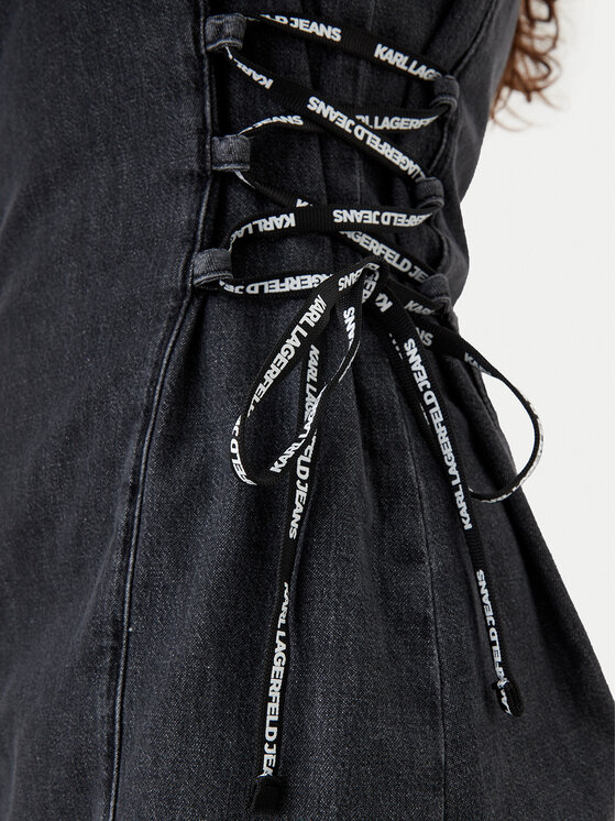 Karl Lagerfeld Jeans Karl Lagerfeld Jeans Vestito di jeans A1W13004 Nero Regular Fit