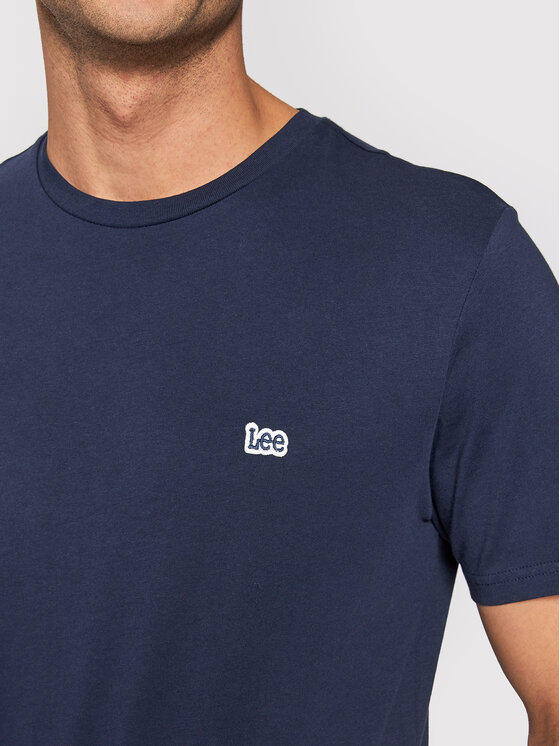 Lee Lee T-shirt Patch Logo L60UFQ35 112140348 Blu scuro Regular Fit