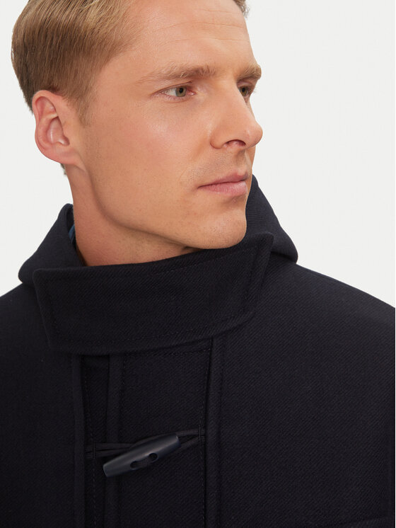 BOSS BOSS Płaszcz wełniany 50528188 Granatowy Regular Fit