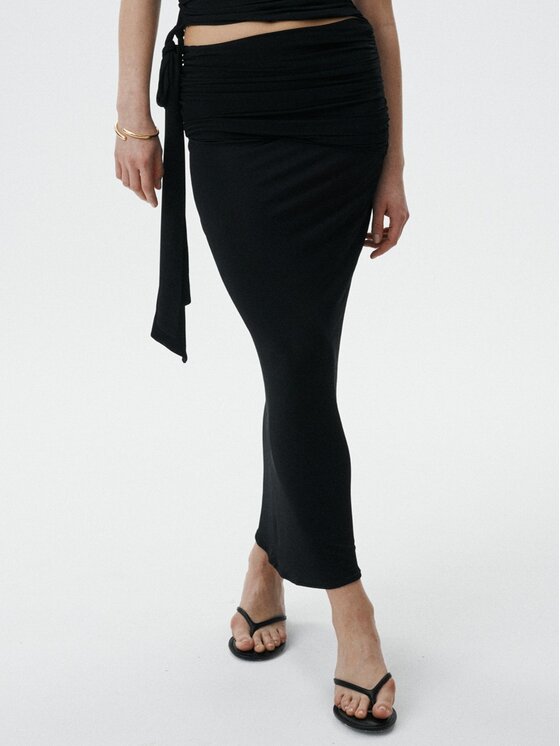 MARI PRETI MARI PRETI Maxi sukně Mira Černá Slim Fit