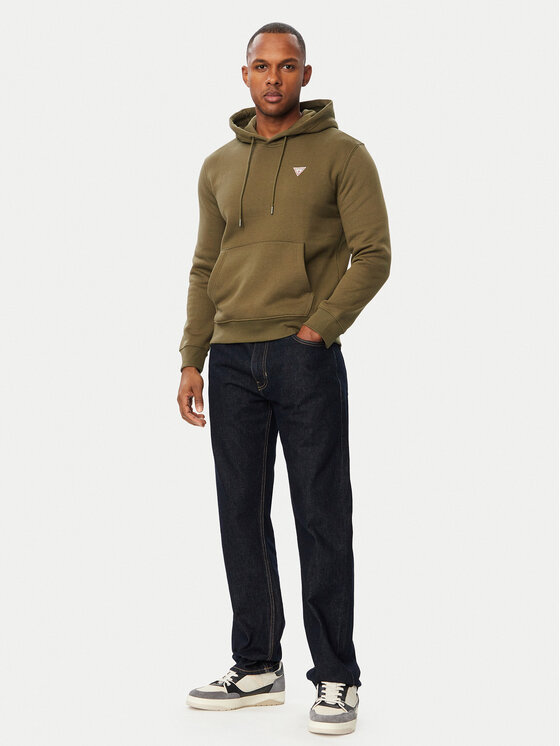 Guess Jeans Guess Jeans Μπλούζα M4YQ22 K9V31 Σκούρο πράσινο Slim Fit