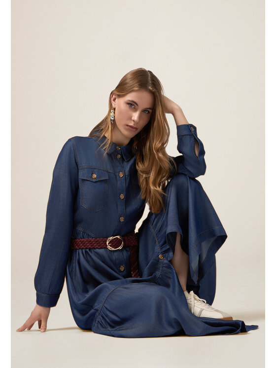 Oltre Oltre Vestito da giorno 7343R004855N034 Blu A-Line Fit