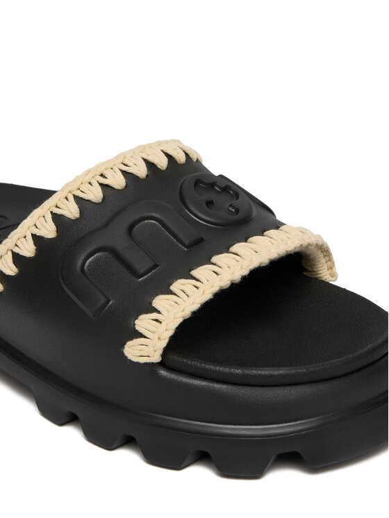 Mou Mou Pantoletten MU.SW661000N Schwarz