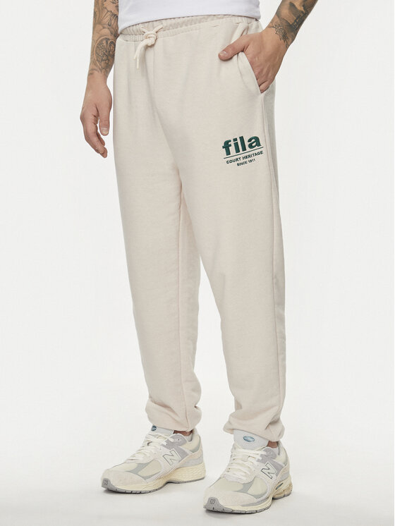 Fila Donji Dio Trenerke FAM0647 Bež Regular Fit