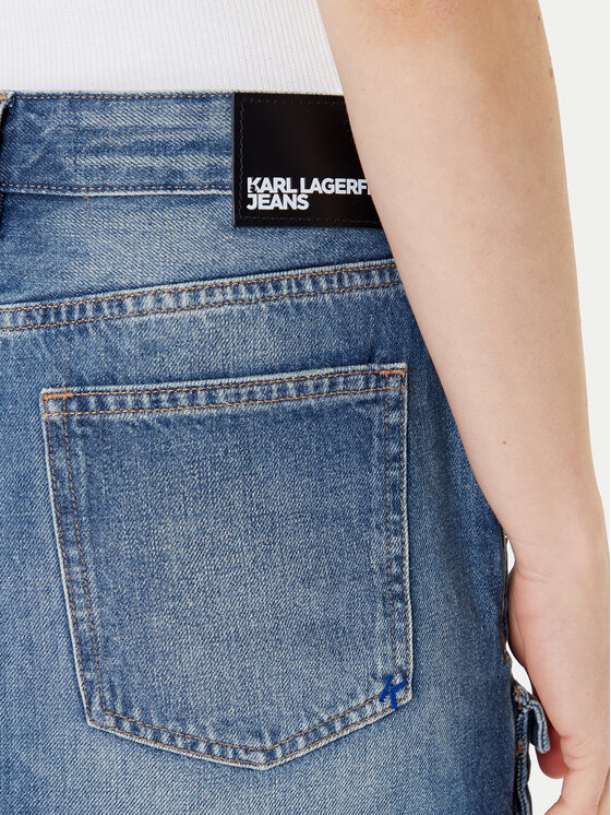 Karl Lagerfeld Jeans Karl Lagerfeld Jeans Spódnica jeansowa A3W12008 Niebieski Regular Fit