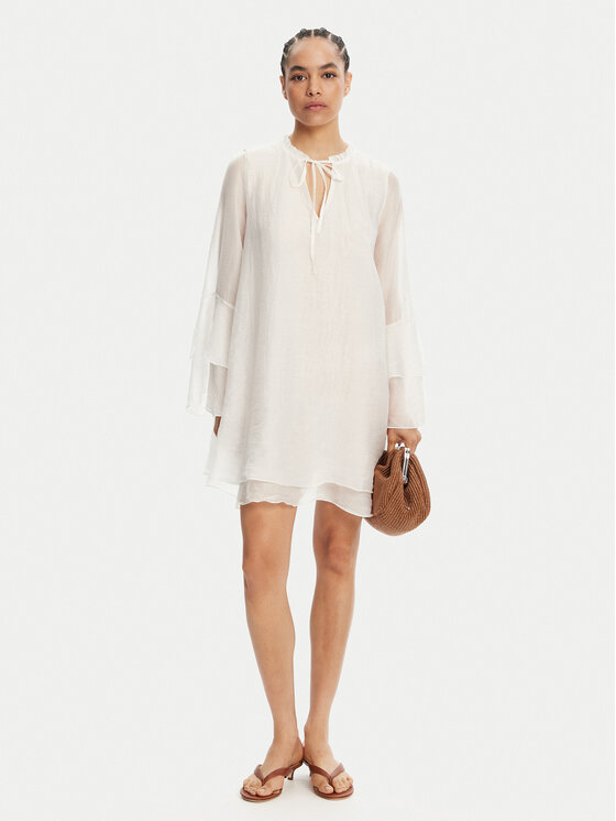 ViCOLO ViCOLO Sommerkleid TD0753 Weiß Regular Fit