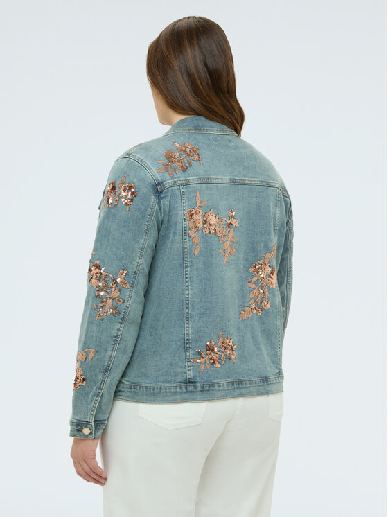 Fiorella Rubino Fiorella Rubino Giacca di jeans R402T001267N004 Turchese Boxy Fit