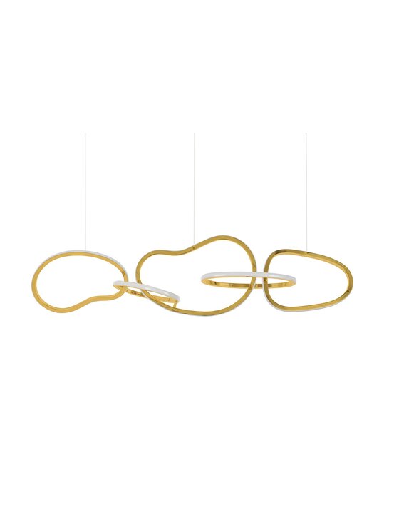 MIAhome MIAhome Lampa wisząca JAZZ 5 złota 120 cm Złoty