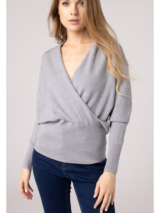 QUIOSQUE QUIOSQUE Sweter QUIOSQUE 6VS006231 Szary Regular Fit