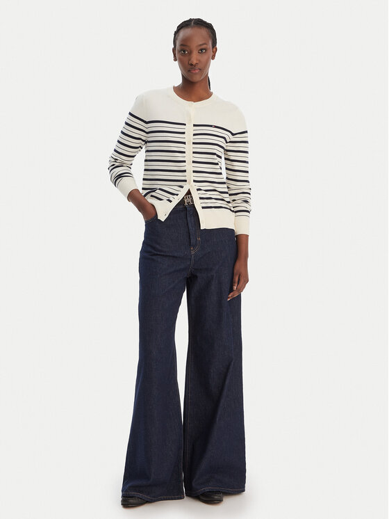 Tommy Hilfiger Tommy Hilfiger Pletena jopica WW0WW42370 Bež Regular Fit