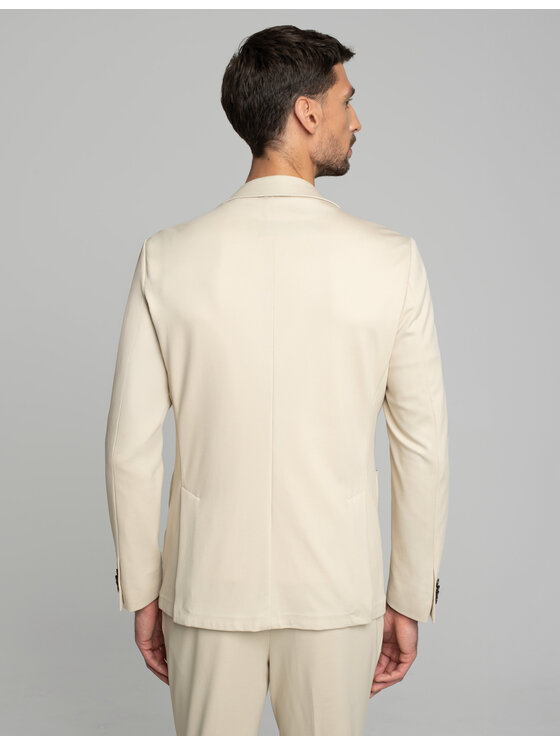 Borgio Borgio Marynarka cintano Beżowy Slim Fit