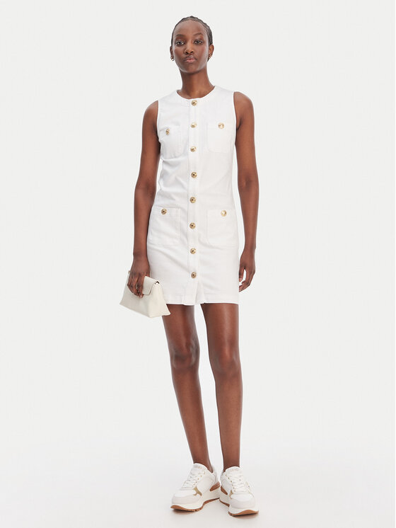 Liu Jo Liu Jo Džinsinė suknelė UA6334 D0275 Balta Regular Fit