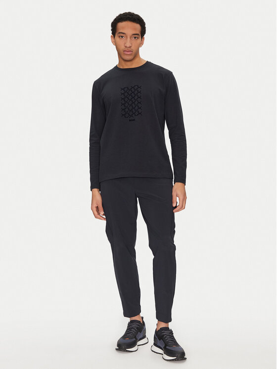 BOSS BOSS Bavlnené nohavice T_Urbanex-CargoLight 50508339 Tmavomodrá Tapered Fit