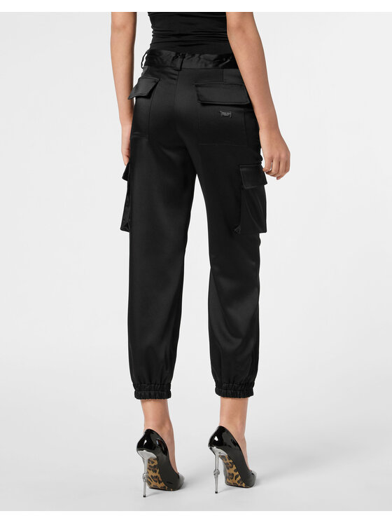 PHILIPP PLEIN PHILIPP PLEIN Pantaloni di tessuto 11445 Nero Palazzo Fit
