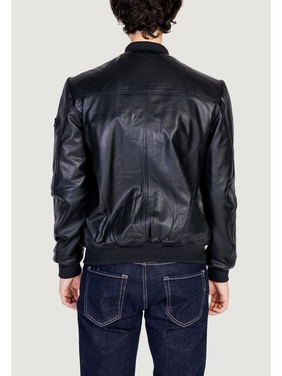 Peuterey Peuterey Giacca di pelle SANDS LEATHER WS 06 Nero Regular Fit