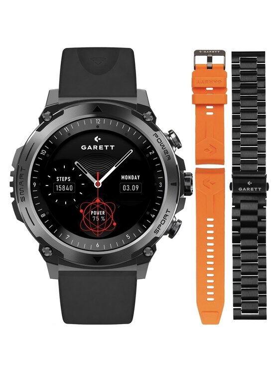 Garett Garett Zegarek 5904238486856-PAY-BLACK Czarny