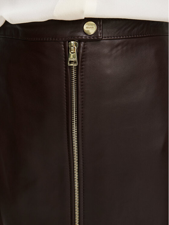 HUGO HUGO Gonna di pelle Lacelo 50563073 Marrone Regular Fit