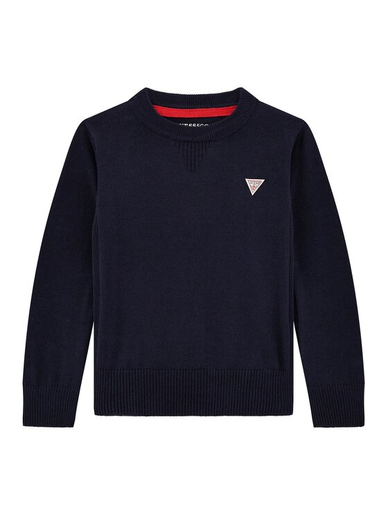 Guess Guess Sweter MAGLIA GIROCOLLO Niebieski Regular Fit
