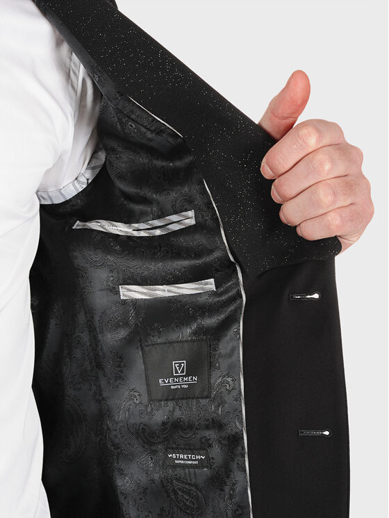 Evenemen Evenemen Garnitur Piedro Nero Czarny Slim Fit