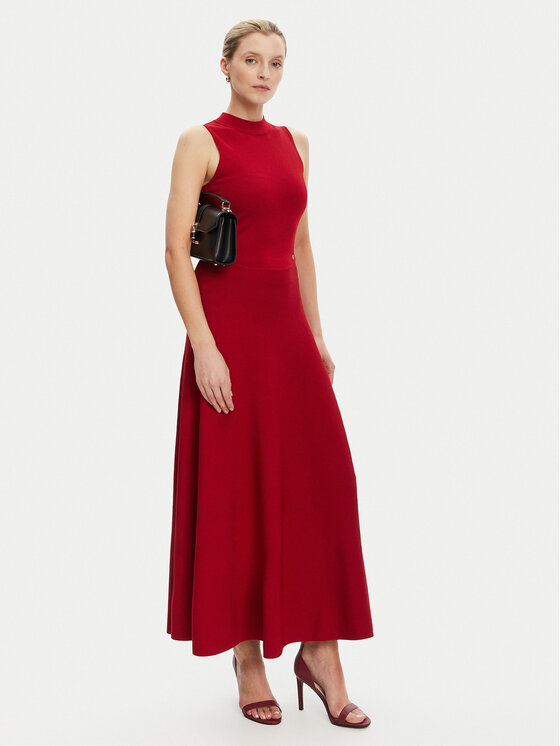 Guess Guess Rochie tricotată W5YK0S Z0241 Vișiniu Regular Fit