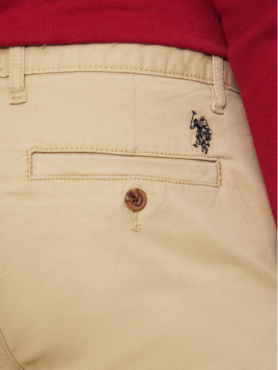 U.S. Polo Assn. U.S. Polo Assn. Chino nohavice MUP3346 Béžová Slim Fit