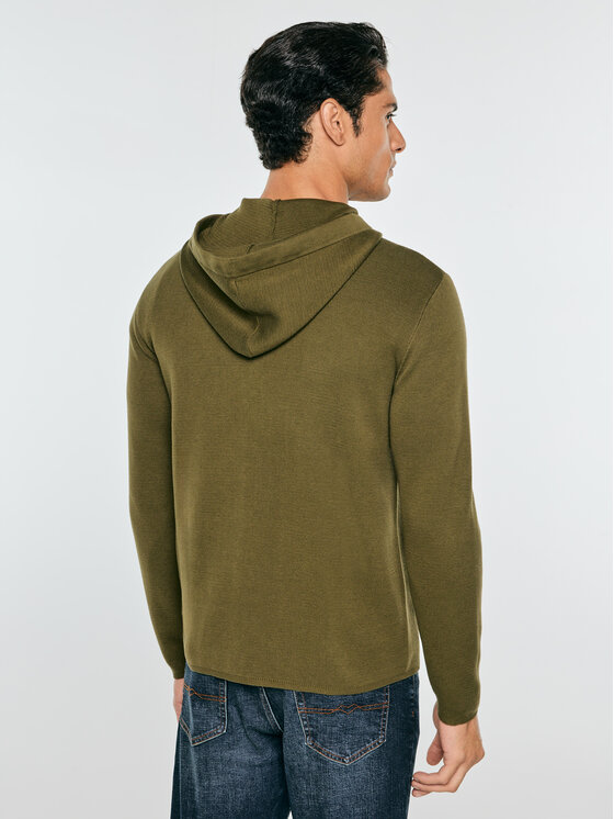 BIG STAR BIG STAR Sweter OSKARO Zielony Basic Fit