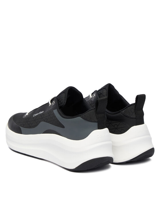 Calvin Klein Calvin Klein Sneakersy Chunky Runner Laceup Mix Aop YW0YW02077 Čierna