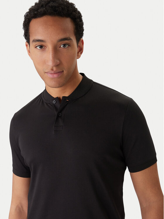 Calvin Klein Calvin Klein Тениска с яка и копчета K10K111201 Черен Regular Fit