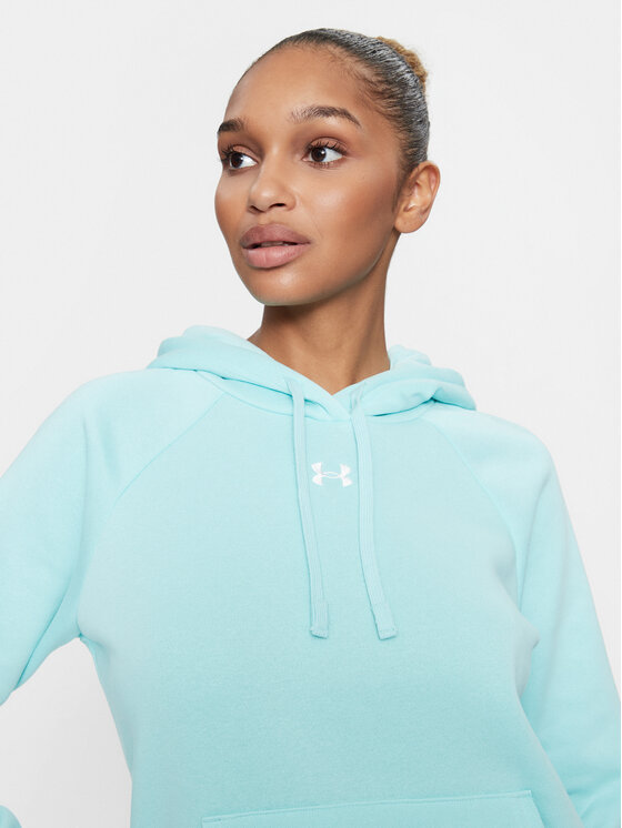 Under Armour Under Armour Bluza Ua Rival Fleece Hoodie 1379500 Turkusowy Loose Fit